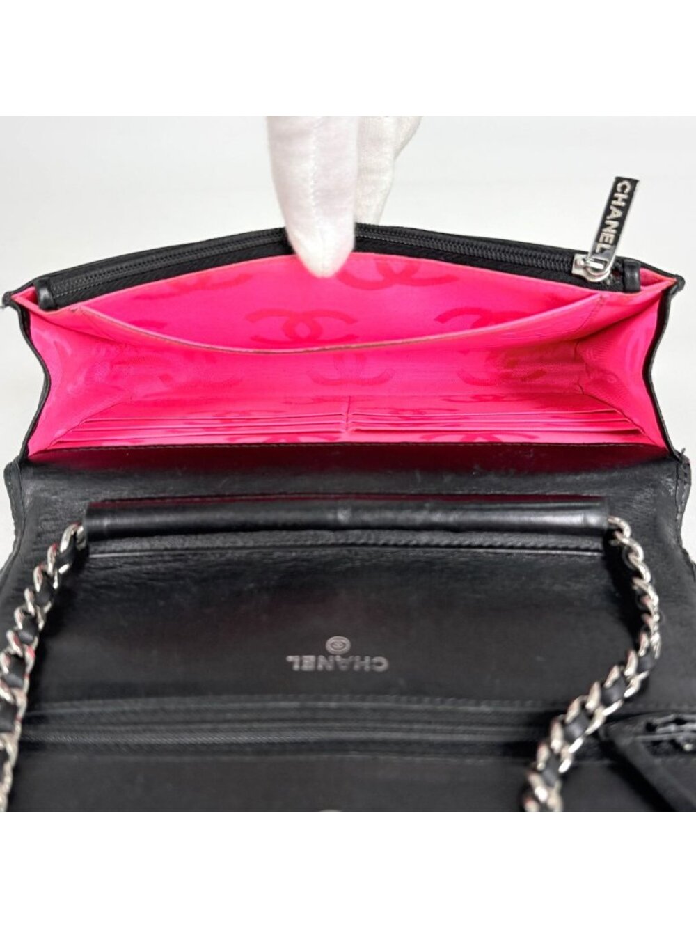 Chanel Shoulder Bag Cambon Line CC Logo Leather Black - Picture 11 of 13